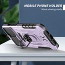 All-inclusive PC TPU Tempered Glass Film Integral Shockproof Case For iPhone 13 Pro Max(Light Purple)