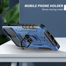 All-inclusive PC TPU Tempered Glass Film Integral Shockproof Case For iPhone 13 Pro Max(Blue)