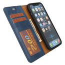 Crazy Horse Texture Detachable Horizontal Flip PU Leather Case with Holder & Card Slots & Wallet & Photo Frame For iPhone 13 mini(Blue)
