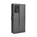 For OPPO A16 Crazy Horse Texture Horizontal Flip Leather Case with Holder & Card Slots & Lanyard(Black)