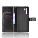 For OPPO A16 Crazy Horse Texture Horizontal Flip Leather Case with Holder & Card Slots & Lanyard(Black)