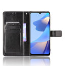For OPPO A16 Crazy Horse Texture Horizontal Flip Leather Case with Holder & Card Slots & Lanyard(Black)