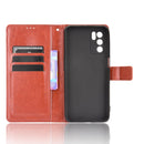 For OPPO A16 Crazy Horse Texture Horizontal Flip Leather Case with Holder & Card Slots & Lanyard(Brown)