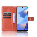 For OPPO A16 Crazy Horse Texture Horizontal Flip Leather Case with Holder & Card Slots & Lanyard(Brown)