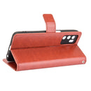 For OPPO A16 Crazy Horse Texture Horizontal Flip Leather Case with Holder & Card Slots & Lanyard(Brown)