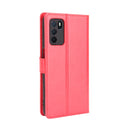 For OPPO A16 Crazy Horse Texture Horizontal Flip Leather Case with Holder & Card Slots & Lanyard(Red)