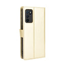 For OPPO A16 Crazy Horse Texture Horizontal Flip Leather Case with Holder & Card Slots & Lanyard(Gold)