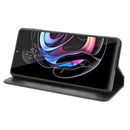 For Motorola Edge 20 Pro / Edge S Pro Magnetic Buckle Retro Crazy Horse Texture Horizontal Flip Leather Case with Holder & Card Slots & Photo Frame(Black)
