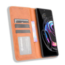 For Motorola Edge 20 Pro / Edge S Pro Magnetic Buckle Retro Crazy Horse Texture Horizontal Flip Leather Case with Holder & Card Slots & Photo Frame(Brown)