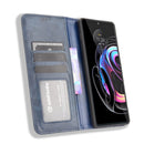 For Motorola Edge 20 Pro / Edge S Pro Magnetic Buckle Retro Crazy Horse Texture Horizontal Flip Leather Case with Holder & Card Slots & Photo Frame(Blue)
