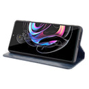 For Motorola Edge 20 Pro / Edge S Pro Magnetic Buckle Retro Crazy Horse Texture Horizontal Flip Leather Case with Holder & Card Slots & Photo Frame(Blue)