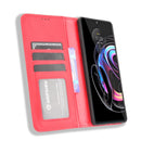 For Motorola Edge 20 Pro / Edge S Pro Magnetic Buckle Retro Crazy Horse Texture Horizontal Flip Leather Case with Holder & Card Slots & Photo Frame(Red)