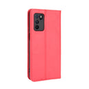For OPPO A16 Magnetic Buckle Retro Crazy Horse Texture Leather Phone Case(Red)