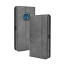 For Nokia XR20 Magnetic Buckle Retro Crazy Horse Texture Horizontal Flip Leather Case with Holder & Card Slots & Photo Frame(Black)