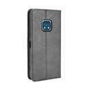 For Nokia XR20 Magnetic Buckle Retro Crazy Horse Texture Horizontal Flip Leather Case with Holder & Card Slots & Photo Frame(Black)