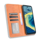 For Nokia XR20 Magnetic Buckle Retro Crazy Horse Texture Horizontal Flip Leather Case with Holder & Card Slots & Photo Frame(Brown)