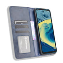 For Nokia XR20 Magnetic Buckle Retro Crazy Horse Texture Horizontal Flip Leather Case with Holder & Card Slots & Photo Frame(Blue)