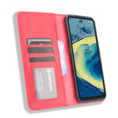 For Nokia XR20 Magnetic Buckle Retro Crazy Horse Texture Horizontal Flip Leather Case with Holder & Card Slots & Photo Frame(Red)