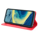 For Nokia XR20 Magnetic Buckle Retro Crazy Horse Texture Horizontal Flip Leather Case with Holder & Card Slots & Photo Frame(Red)