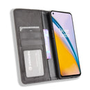 For OnePlus Nord 2 5G Magnetic Buckle Retro Crazy Horse Texture Horizontal Flip Leather Case with Holder & Card Slots & Photo Frame(Black)