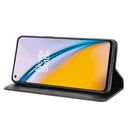 For OnePlus Nord 2 5G Magnetic Buckle Retro Crazy Horse Texture Horizontal Flip Leather Case with Holder & Card Slots & Photo Frame(Black)
