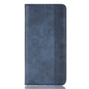For OnePlus Nord 2 5G Magnetic Buckle Retro Crazy Horse Texture Horizontal Flip Leather Case with Holder & Card Slots & Photo Frame(Blue)
