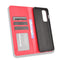 For OnePlus Nord 2 5G Magnetic Buckle Retro Crazy Horse Texture Horizontal Flip Leather Case with Holder & Card Slots & Photo Frame(Red)