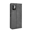 For Umidigi Power 5 Magnetic Buckle Retro Crazy Horse Texture Horizontal Flip Leather Case with Holder & Card Slots & Photo Frame(Black)