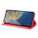 For ZTE Blade A51 Magnetic Buckle Retro Crazy Horse Texture Horizontal Flip Leather Case with Holder & Card Slots & Photo Frame(Red)