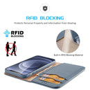 DUX DUCIS Hivo Series Cowhide + PU + TPU Leather Horizontal Flip Case with Holder & Card Slots For iPhone 13 mini(Light Blue)