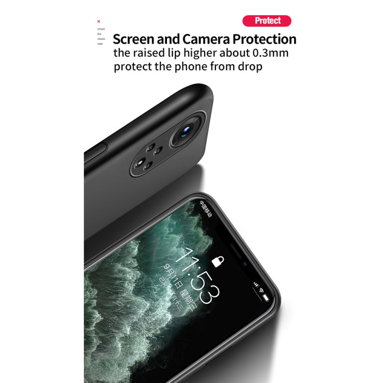 Classic Tilt Strip Grain Magnetic Shockproof PC + TPU Case For Honor 50(Blue)