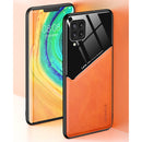 All-inclusive Leather + Organic Glass Protective Case with Metal Iron Sheet For iPhone 13(Green)