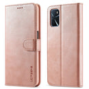 LC.IMEEKE Calf Texture Horizontal Flip Leather Case with Holder & Card Slots & Wallet For OPPO A16(Rose Gold)