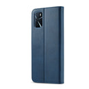 LC.IMEEKE Calf Texture Horizontal Flip Leather Case with Holder & Card Slots & Wallet For OPPO A16(Blue)
