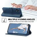 LC.IMEEKE Calf Texture Horizontal Flip Leather Case with Holder & Card Slots & Wallet For OPPO A16(Blue)