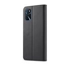 LC.IMEEKE Calf Texture Horizontal Flip Leather Case with Holder & Card Slots & Wallet For OPPO A16(Black)