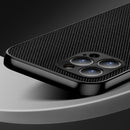 Accurate Hole Braided Nylon Heat Dissipation PC + TPU Protective Case For iPhone 13 Pro(Dark Green)