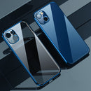 SULADA Elastic Silicone Edge Frame + TPU All-inclusive Anti-fall Case For iPhone 13(Blue)