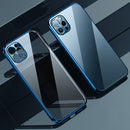 SULADA Elastic Silicone Edge Frame + TPU All-inclusive Anti-fall Case For iPhone 13 Pro Max(Blue)
