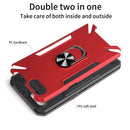 For OPPO A3s PC + TPU Protective Case with 360 Degrees Rotatable Ring Holder(Dark Green)