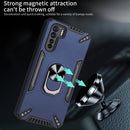 For OPPO A91 / Reno3 PC + TPU Protective Case with 360 Degrees Rotatable Ring Holder(Dark Green)