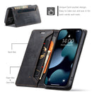 AutSpace A01 Retro Skin-feel Crazy Horse Texture Horizontal Flip Leather Case with Holder & Card Slots & Wallet & RFID For iPhone 13(Black)