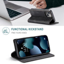 AutSpace A01 Retro Skin-feel Crazy Horse Texture Horizontal Flip Leather Case with Holder & Card Slots & Wallet & RFID For iPhone 13(Black)