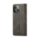AutSpace A01 Retro Skin-feel Crazy Horse Texture Horizontal Flip Leather Case with Holder & Card Slots & Wallet & RFID For iPhone 13(Coffee)