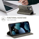 AutSpace A01 Retro Skin-feel Crazy Horse Texture Horizontal Flip Leather Case with Holder & Card Slots & Wallet & RFID For iPhone 13(Coffee)