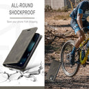 AutSpace A01 Retro Skin-feel Crazy Horse Texture Horizontal Flip Leather Case with Holder & Card Slots & Wallet & RFID For iPhone 13(Coffee)