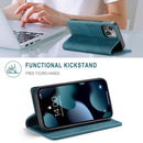 AutSpace A01 Retro Skin-feel Crazy Horse Texture Horizontal Flip Leather Case with Holder & Card Slots & Wallet & RFID For iPhone 13(Blue)