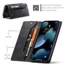 AutSpace A01 Retro Skin-feel Crazy Horse Texture Horizontal Flip Leather Case with Holder & Card Slots & Wallet & RFID For iPhone 13 Pro Max(Black)