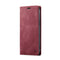 AutSpace A01 Retro Skin-feel Crazy Horse Texture Horizontal Flip Leather Case with Holder & Card Slots & Wallet & RFID For iPhone 13 Pro Max(Wine Red)