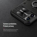 NILLKIN Shockproof CamShield Armor Protective Case with Invisible Ring Holder For iPhone 13 Pro(Black)